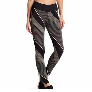 Koral Axis Midrise Legging Tan Stripes W/ Black- Size Small